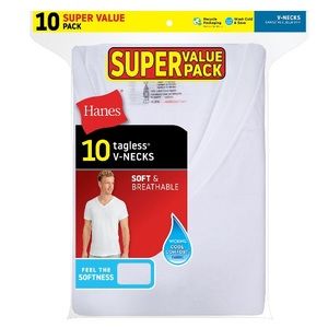 Brand New Hanes 3XL tagless V-Necks white shirts